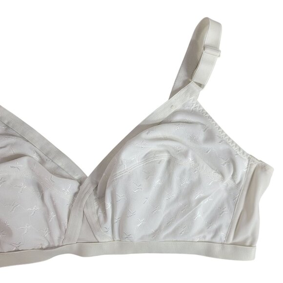 Dandy By Youthcraft Wireless Bra White 44C Adj Full Coverage Lined Unpadded VTG - Picture 2 of 9